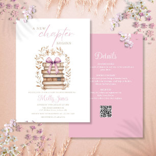 New Chapter Storybook Pink Baby Shower All In One Invitation