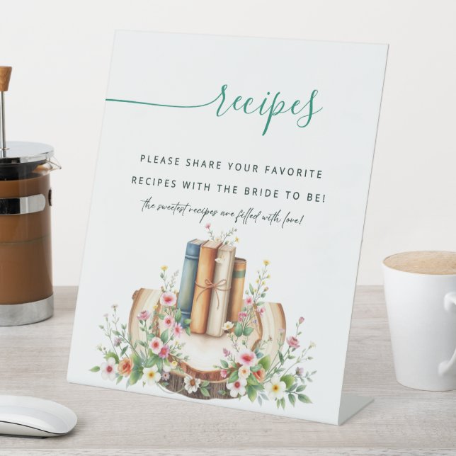 New Chapter Storybook Recipe Bridal Shower Sign (In SItu)