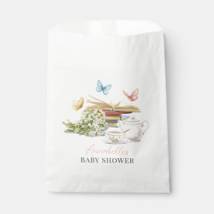 New Chapter Tea Set Butterflies Book Baby Shower Favor Bag