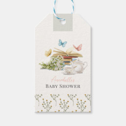 New Chapter Tea Set Butterflies Book Baby Shower Gift Tags