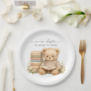 New Chapter Teddy Bear Storybook Baby Shower Paper Plates