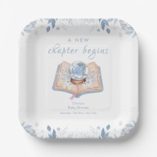 New Chapter Winter Floral Snowball Baby Shower  Paper Plates