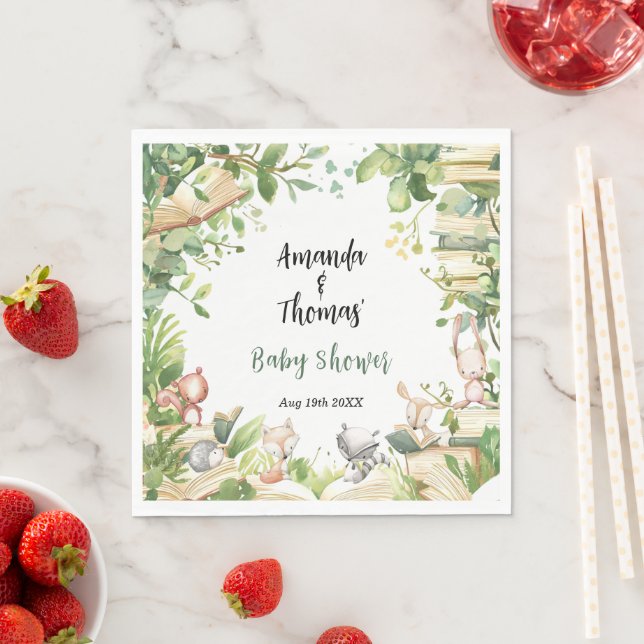 New Chapter Woodland Animals Baby Shower  Napkins (Insitu)