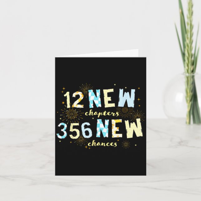 New Chapters 365 New Chances Happy New Year Family Card (Front)