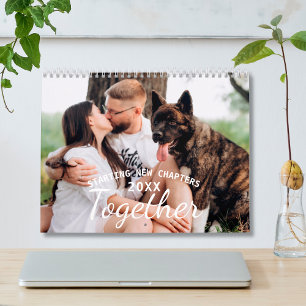 New Chapters Custom 2026 Modern Couple Photo Calendar