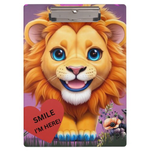 NEW Cheerful Lion Cub Clipboard