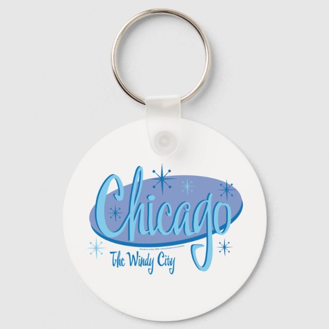 NEW-Chicago-Retro Keychain (Front)