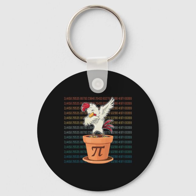 New Chicken Pot Pi Day Pie Math Lover Geek Gift 3. Keychain (Front)