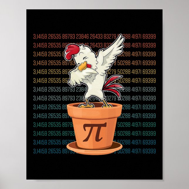 New Chicken Pot Pi Day Pie Math Lover Geek Gift 3. Poster (Front)