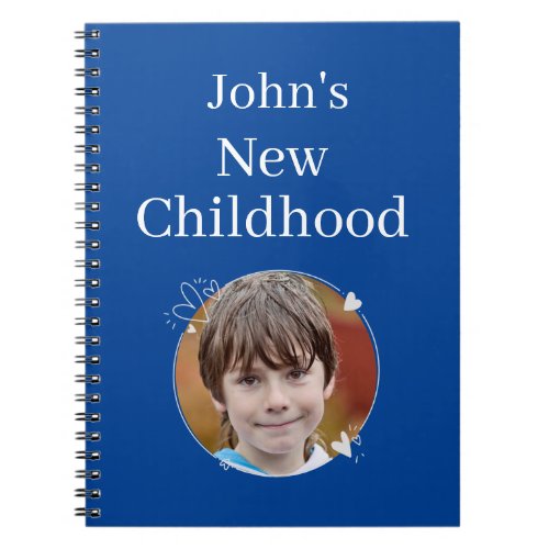 New Childhood Memories Blue  with Plain Font Notebook