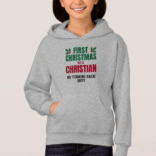 NEW CHRISTIAN FIRST CHRISTMAS Kids Hoodie