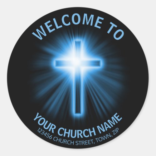 New Church Member Address Mailing Classic Round Sticker