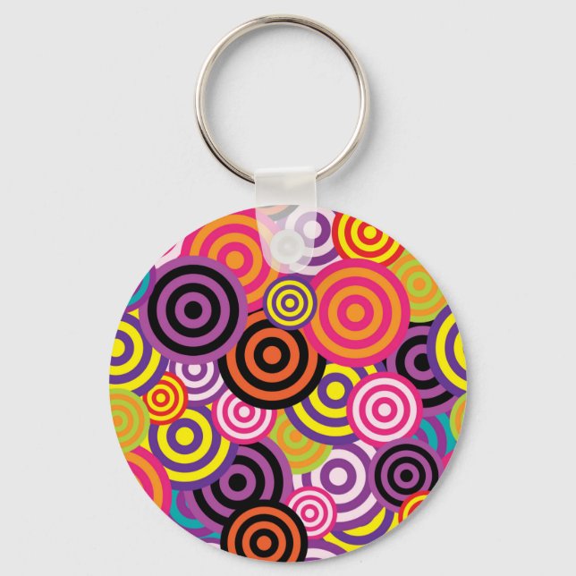 New Circle Abstract art Keychain (Front)