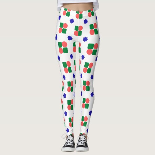 New circlesquare and starColorful seamless  Leggings