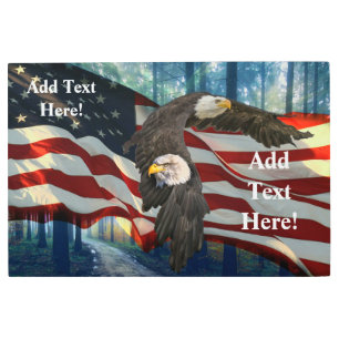 New Citizenship American Bald Eagle American Flag Metal Print