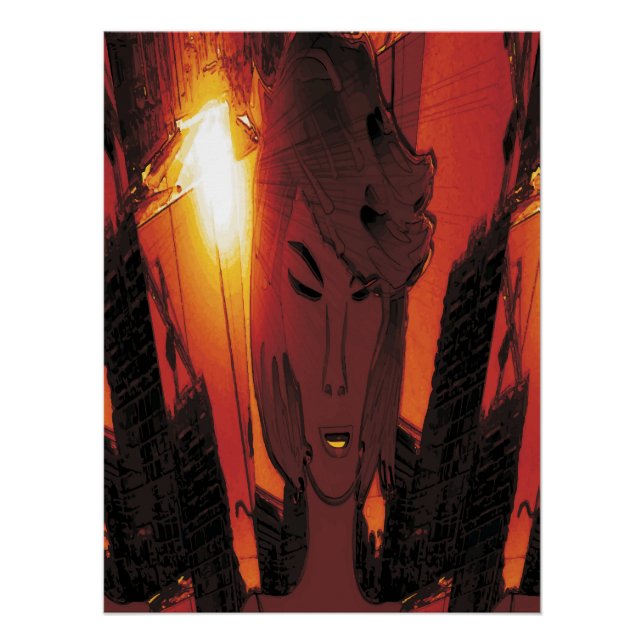 New City, 2013-Mixed Media Vibrant Art Poster (Front)