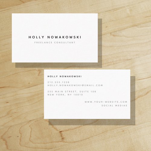 New Classic Minimalist Modern Chic Business Card