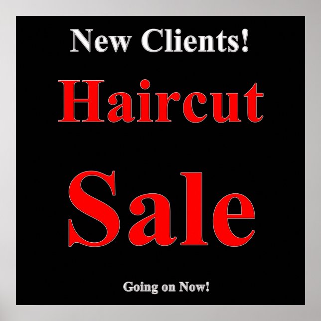 New Clients Haircut Sale Poster Matte (Front)