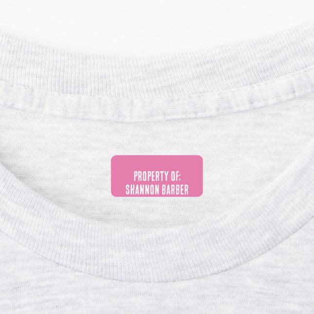 NEW! Clothing Label X80 - Waterproof - Rectangle  (Affixed)