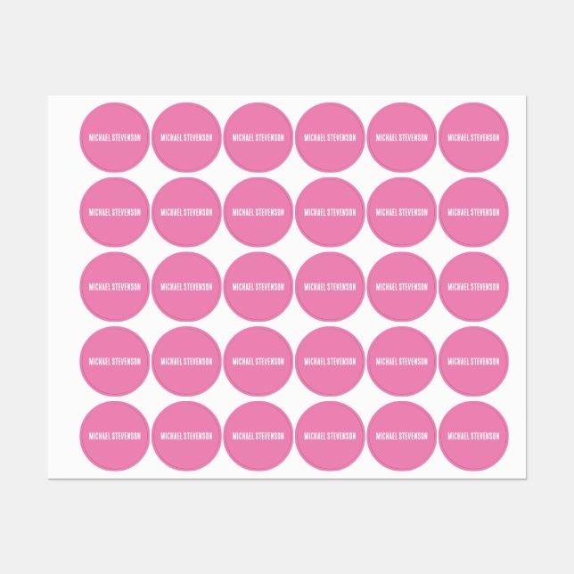NEW! Clothing Label X80 - Waterproof - Round (Sheet)