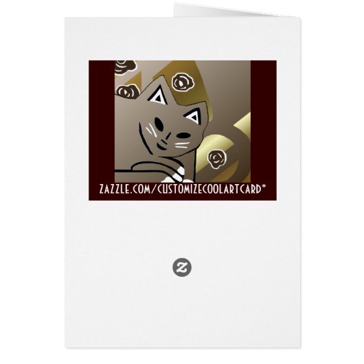 New Cocoa Cat Art Birthday Card Gift (Back)