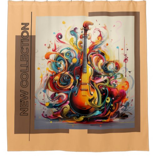 New Collection Musical Art Shower Curtain