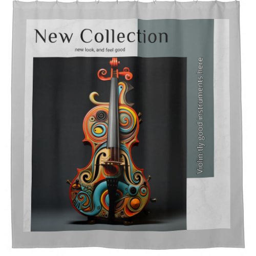 New collection Violin Shower Curtain