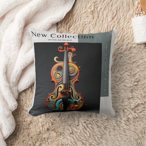 New collection Violin Throw Pillow