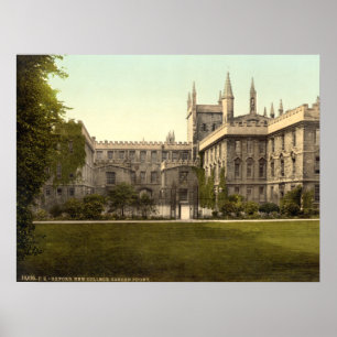 New College, Oxford, England Poster