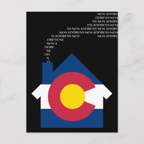 new colorado address announcement postcard