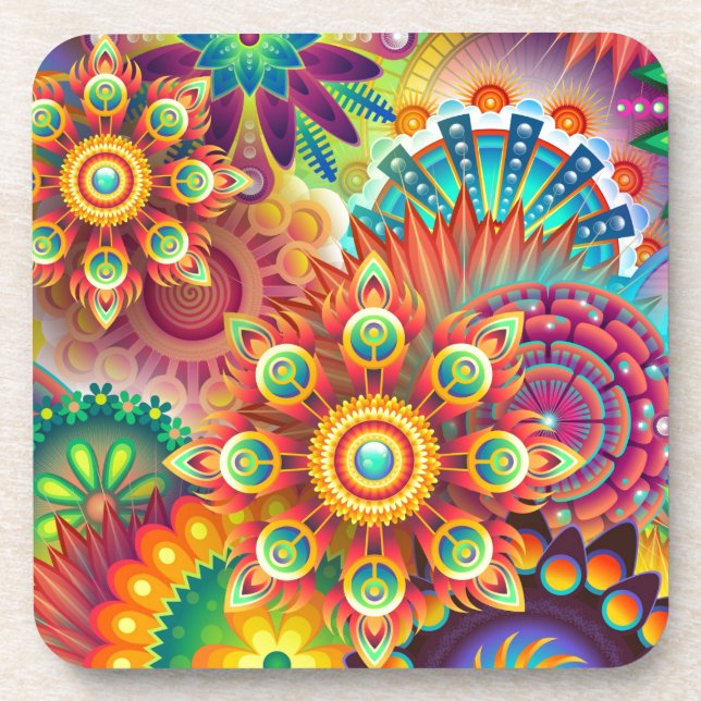 New Colorful Abstract BackGround Drink Coaster (Front)