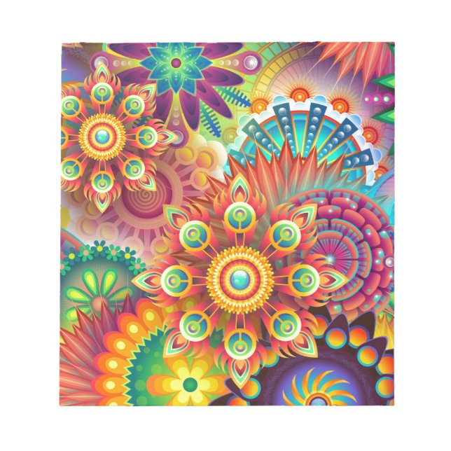 New Colorful Abstract BackGround Notepad (Front)