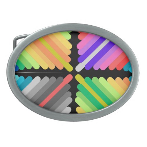 New colorful geometricalsquare and rectangle  belt buckle