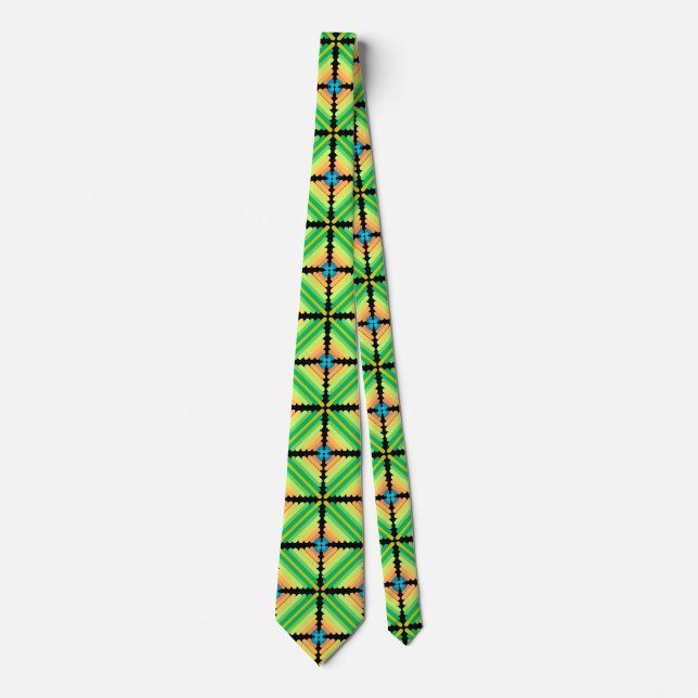 New colorful geometrical ,square and rectangle,  neck tie (Front)