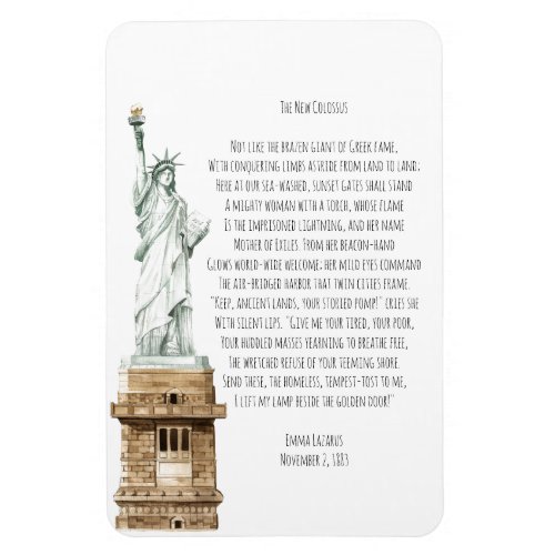 New Colossus Liberty Statue Magnet