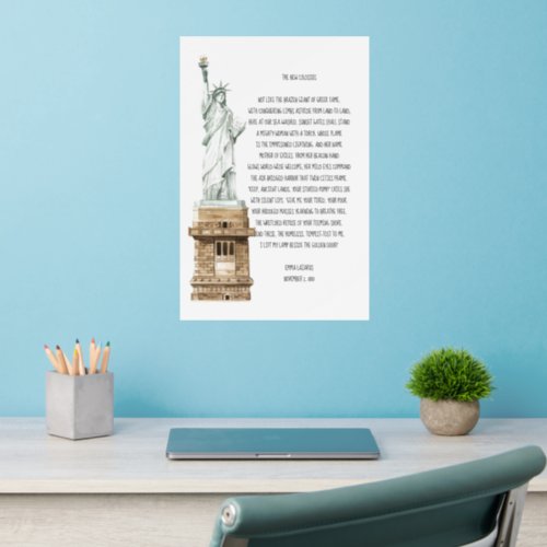 New Colossus Liberty Statue Wall Decal