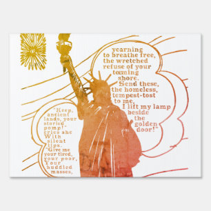 New Colossus Poem Lawn Sign