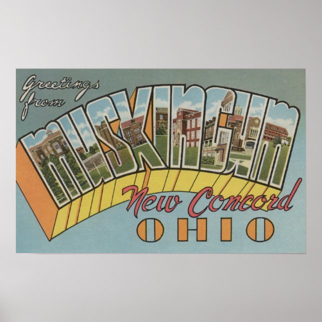 New Concord, Ohio - Muskingum County Poster (Front)