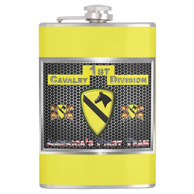 New Cool Designed 1st Cavalry Division Flask (Front)