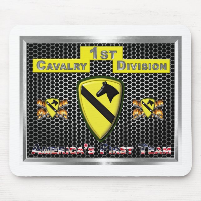 New Cool Redesigned 1st Cavalry Division Mouse Pad (Front)