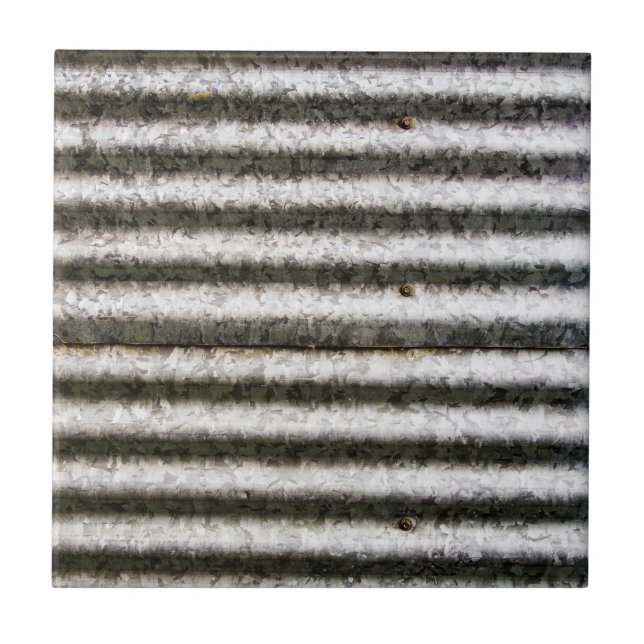 New Corrugated Iron Ceramic Tile (Front)