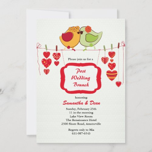 New Couple - Post Wedding Brunch Invitation