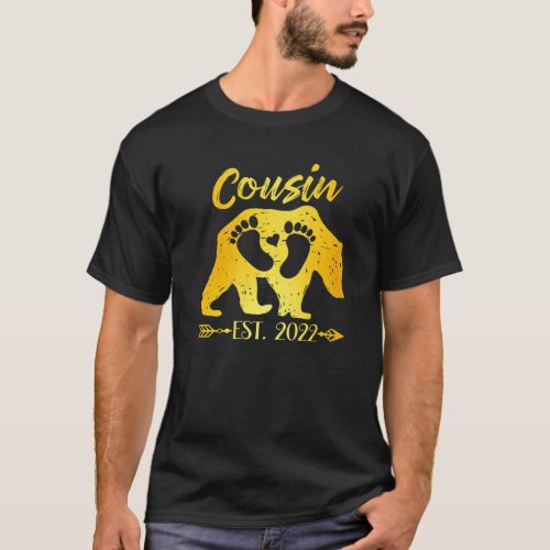 New Cousin Bear Est 2022 Baby Shower Announcement T_Shirt