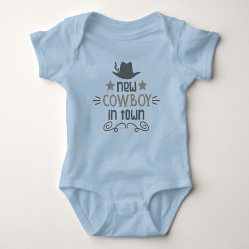 New Cowboy In Town Baby Bodysuit