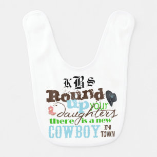 New Cowboy Personalize Bib