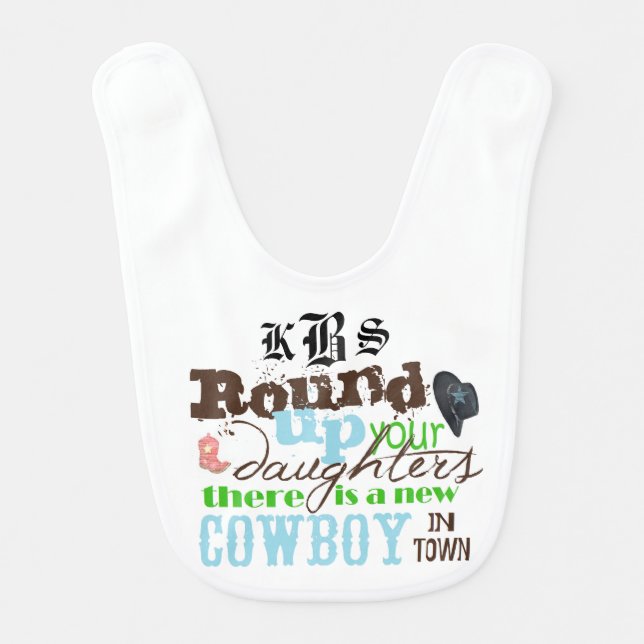 New Cowboy Personalize Bib (Front)