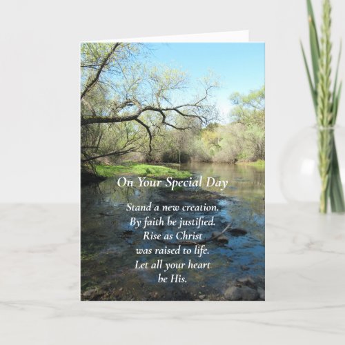 New Creation Adult Baptism Card