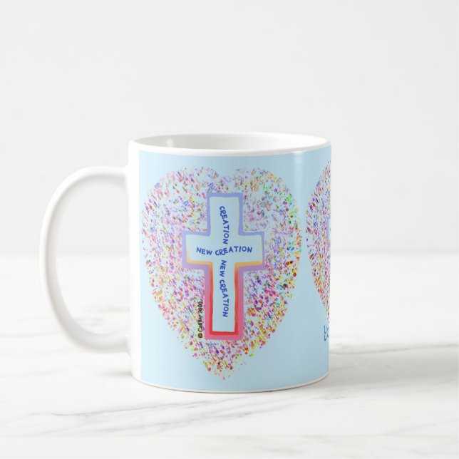 New Creation Christian Cross Mug (Left)