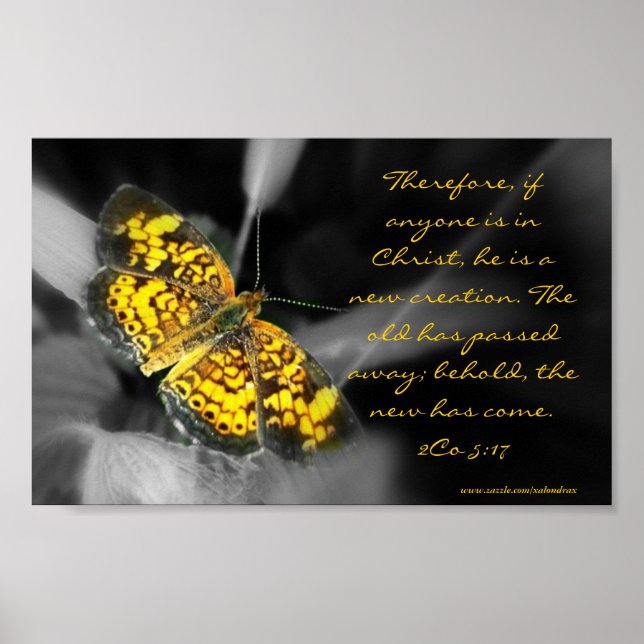 New Creation- Yellow Butterfly Poster (Front)