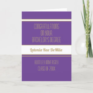 New! Custom bachelor's degree graduation card